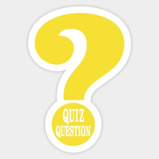 Quiz Question Sticker